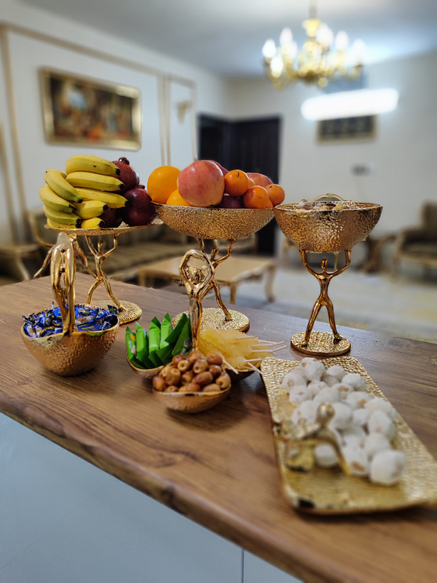 سرویس پذیرایی بالرین طلایی؛ میوهآرایی مجلل و هنرمندانه برای پذیراییهای رویایی