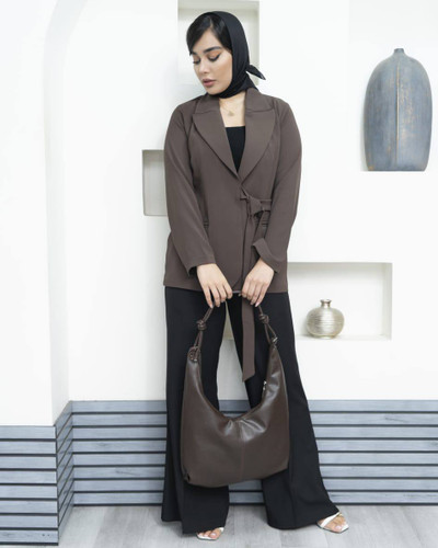 کیف اسلانچی گرهدار ZARA | کیف هوبو چرم نرم زنانه | ۳ رنگ بژ، قهوهای و مشکی