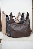 کیف اسلانچی گرهدار ZARA | کیف هوبو چرم نرم زنانه | ۳ رنگ بژ، قهوهای و مشکی